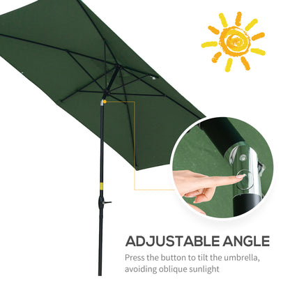 outsunny-2-x-3m-rectangular-market-umbrella-patio-outdoor-table-umbrellas-with-crank-push-button-tilt-green