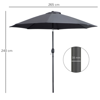 outsunny-2-7m-garden-parasol-patio-sun-umbrella-tilt-shade-shelter-canopy-aluminium-frame-charcoal-grey