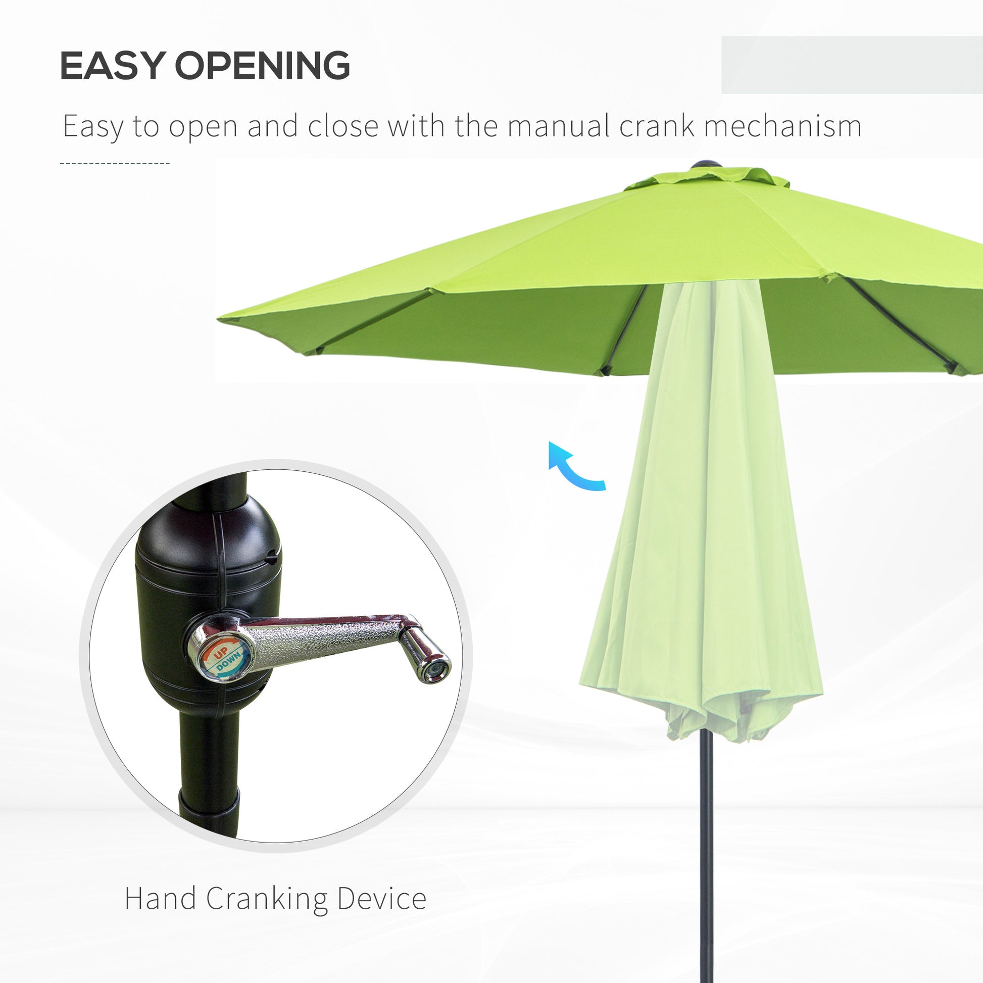 outsunny-2-7m-patio-parasol-sun-umbrella-tilt-shade-shelter-canopy-with-crank-8-ribs-aluminium-frame-light-green