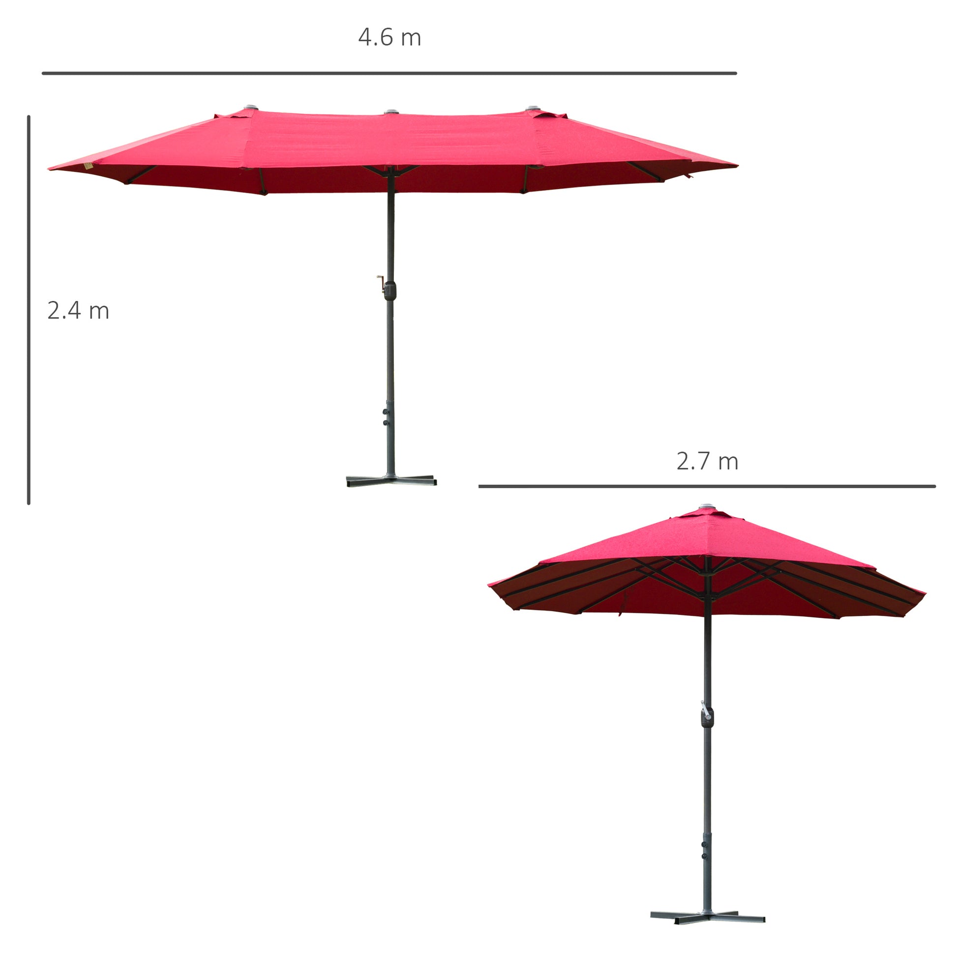 outsunny-4-6m-garden-parasol-double-sided-sun-umbrella-patio-market-shelter-canopy-shade-outdoor-wine-red