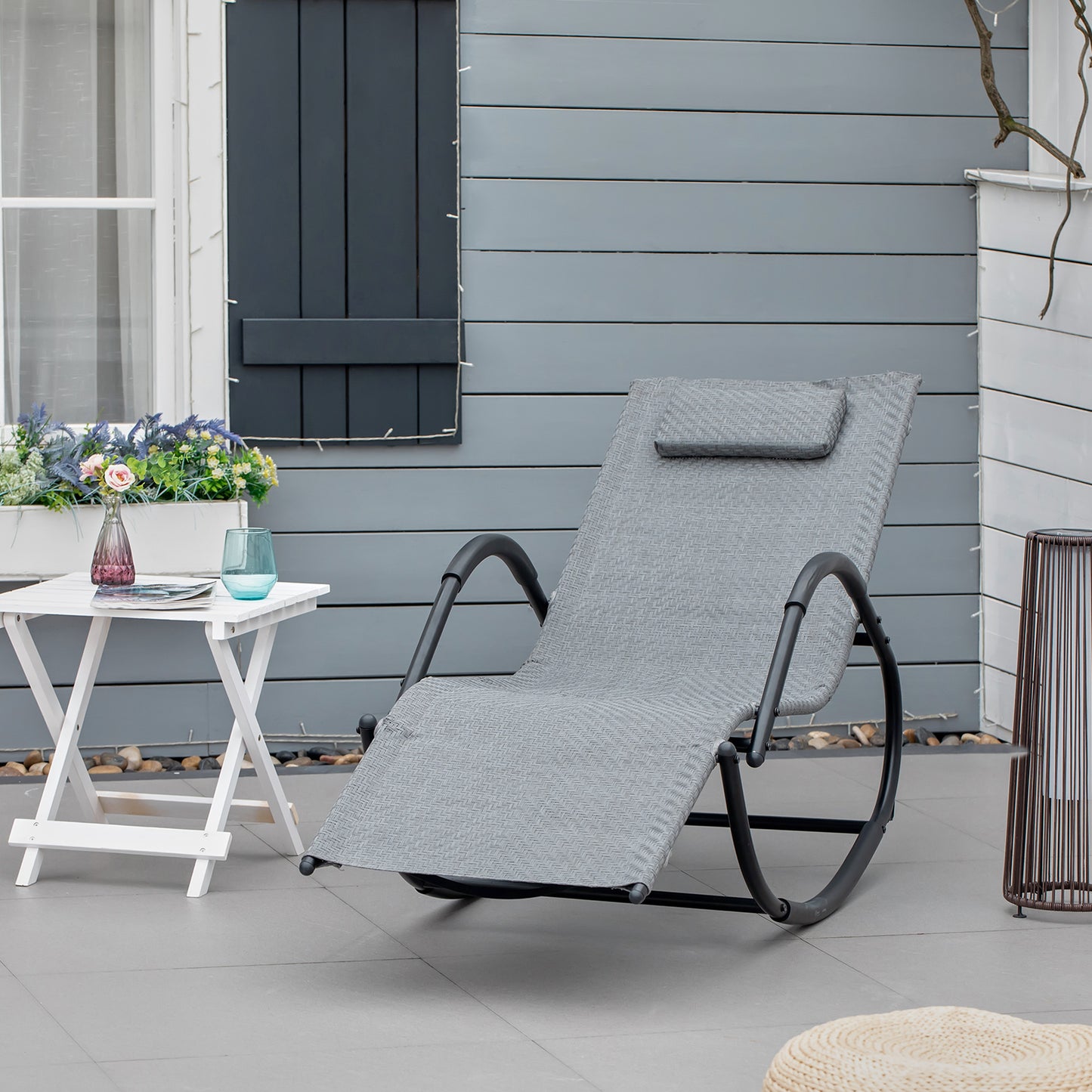 outsunny-rocking-chair-zero-gravity-rocking-lounge-chair-rattan-effect-patio-rocker-w-removable-pillow-recliner-seat-breathable-texteline-grey