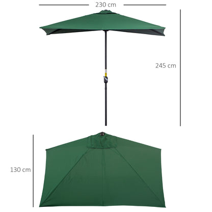 outsunny-half-parasols-balcony-semi-round-umbrella-patio-crank-handle-2-3m-green-no-base-included