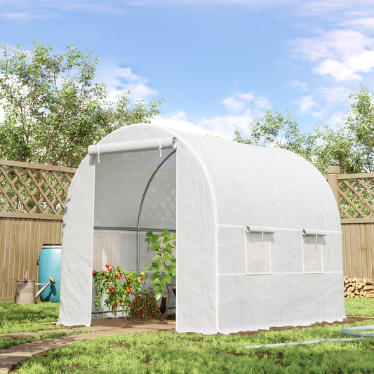 outsunny-2-5-x-2-x-2-m-large-galvanized-steel-frame-outdoor-poly-tunnel-garden-walk-in-patio-greenhouse-white