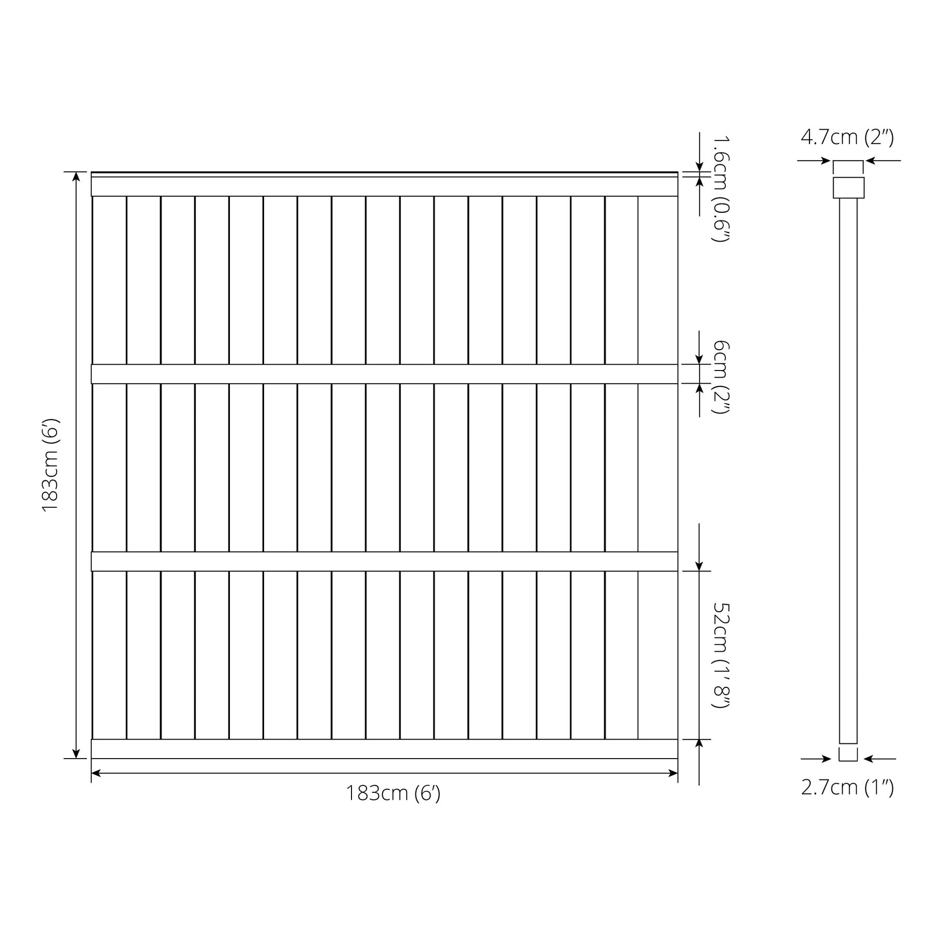 Feather Edge 1829Mm - Pressure Treated