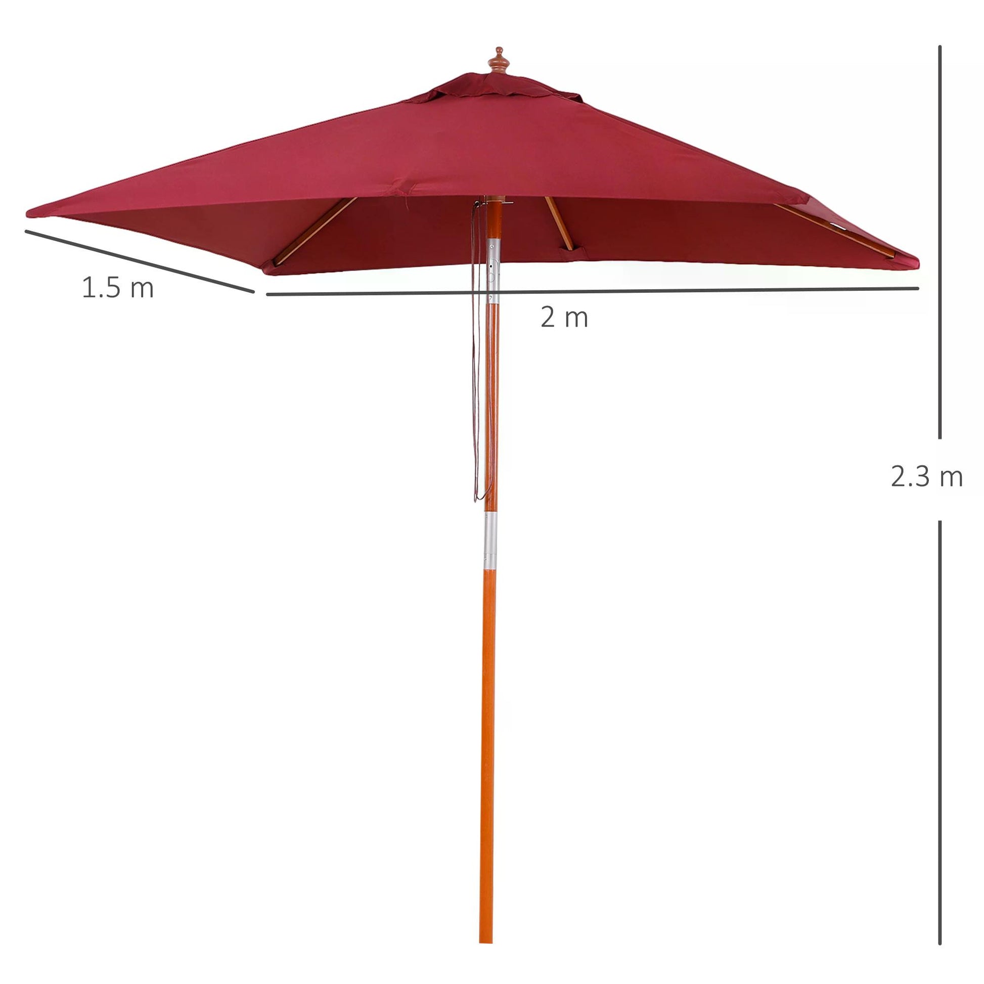 outsunny-2-x-1-5m-patio-garden-parasol-sun-umbrella-sunshade-canopy-outdoor-backyard-furniture-fir-wooden-pole-6-ribs-tilt-mechanism-wine-red