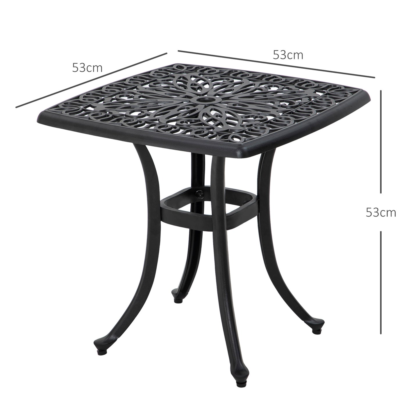 outsunny-cast-aluminium-bistro-table-outdoor-square-side-table-with-umbrella-hole-garden-table-for-balcony-poolside-black