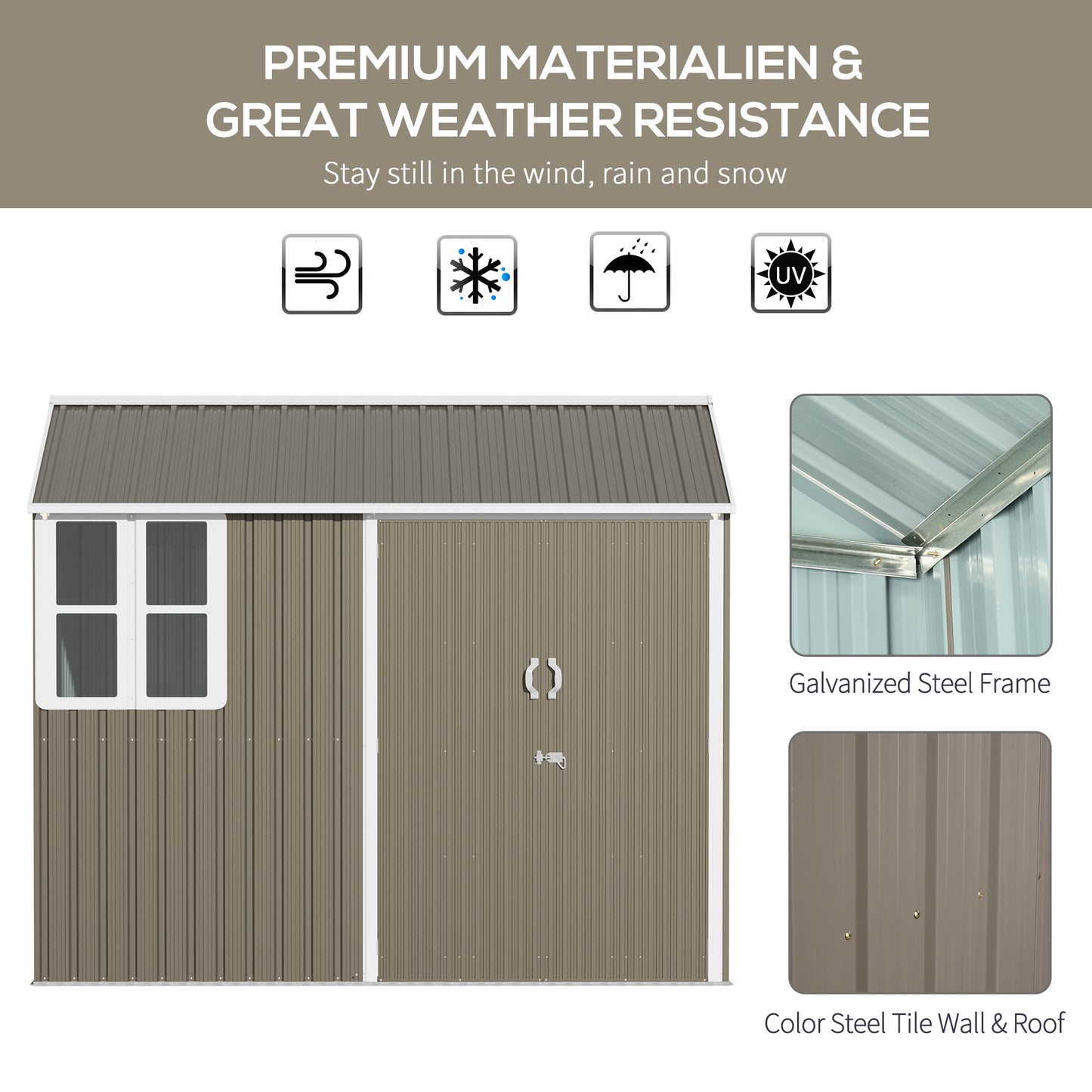 outsunny-8-x-6-ft-metal-garden-storage-shed-patio-corrugated-roof-tool-storage-box-w-double-door-window-sloped-roof-grey