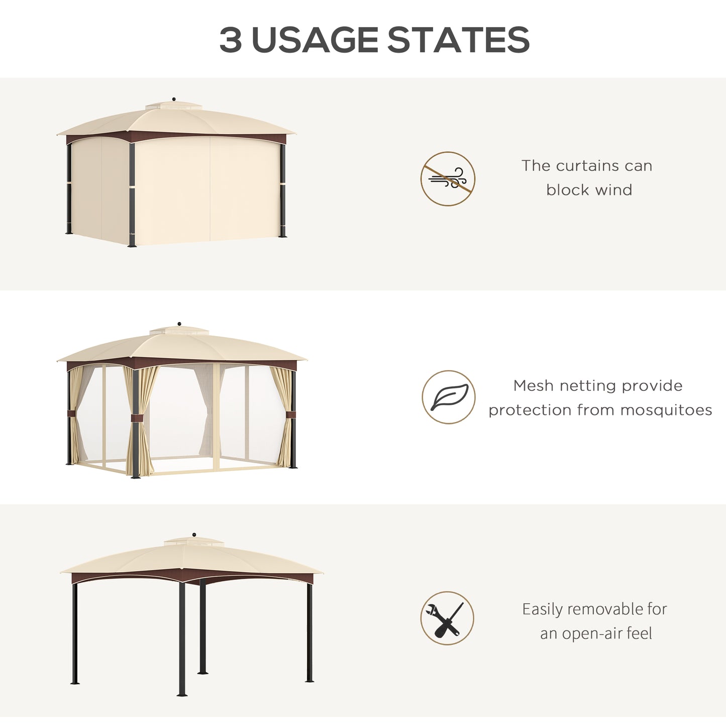 outsunny-4-x-3m-patio-gazebo-garden-canopy-shelter-with-double-tier-roof-removable-netting-and-curtains-for-lawn-poolside-khaki