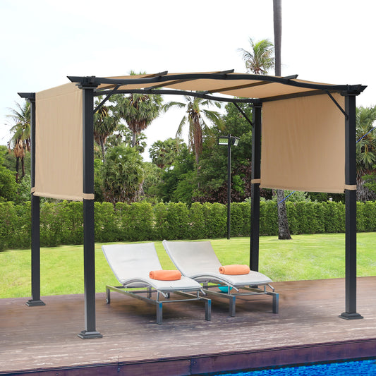 outsunny-outdoor-retractable-pergola-garden-gazebo-with-two-adjustable-side-canopy-overhead-sun-shade-backyard-canopy-cover-steel-khaki-3x2-45x2-3m