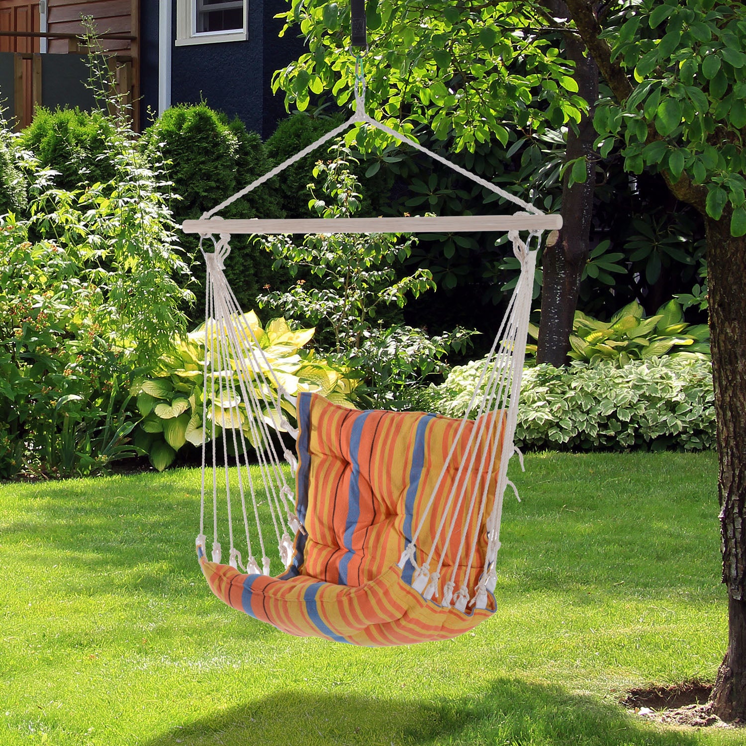 outsunny-hanging-hammock-chair-cotton-rope-cushioned-chair-garden-yard-patio-swing-seat-wooden-cotton-cloth-orange