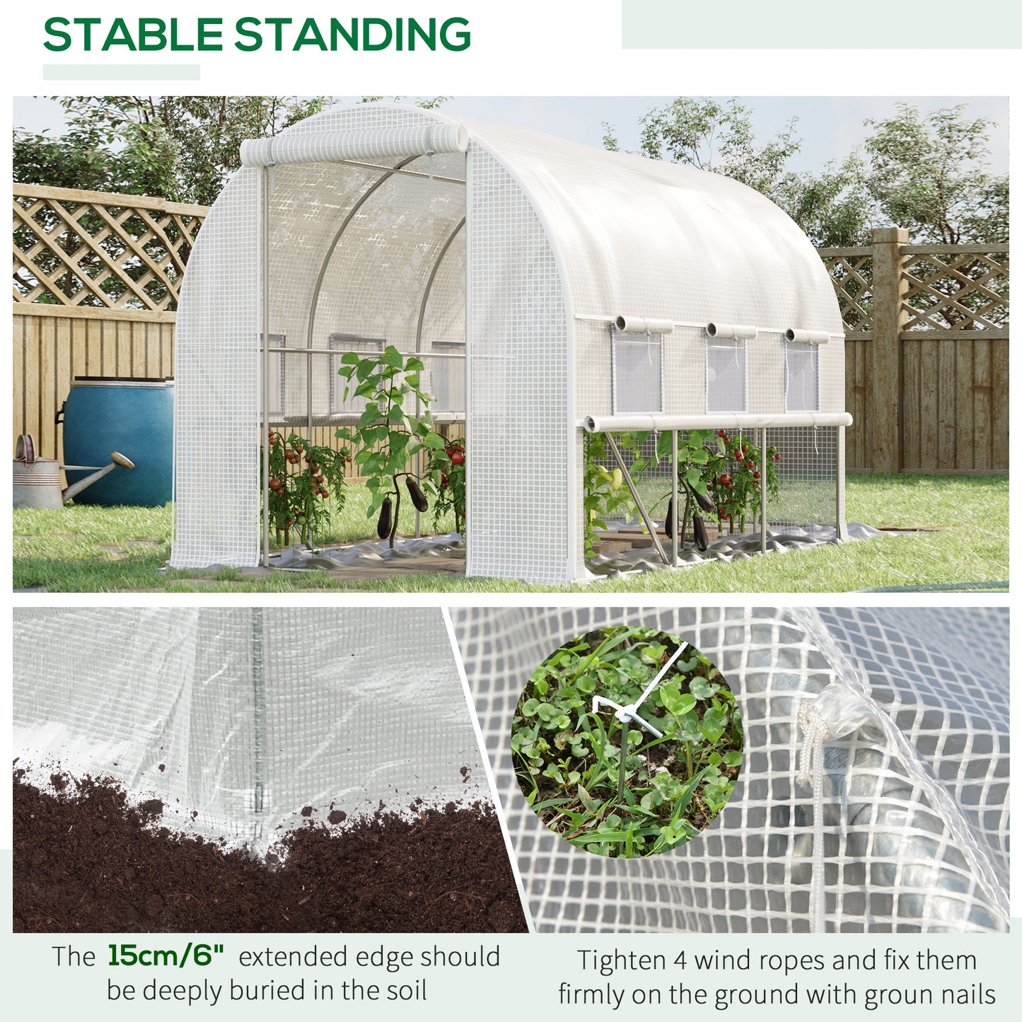 outsunny-3-x-2-x-2m-walk-in-tunnel-greenhouse-polytunnel-tent-with-pe-cover-zippered-roll-up-door-and-6-mesh-windows-white