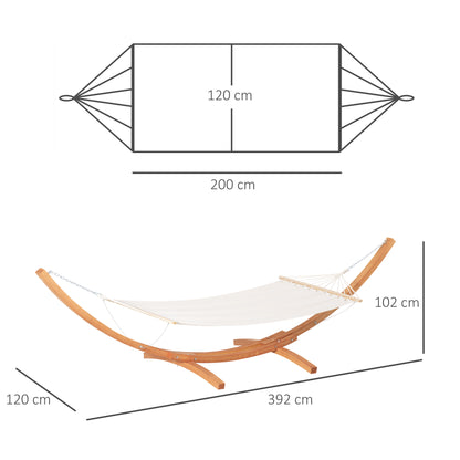 outsunny-outdoor-garden-hammock-with-wooden-stand-swing-hanging-bed-for-patio-white