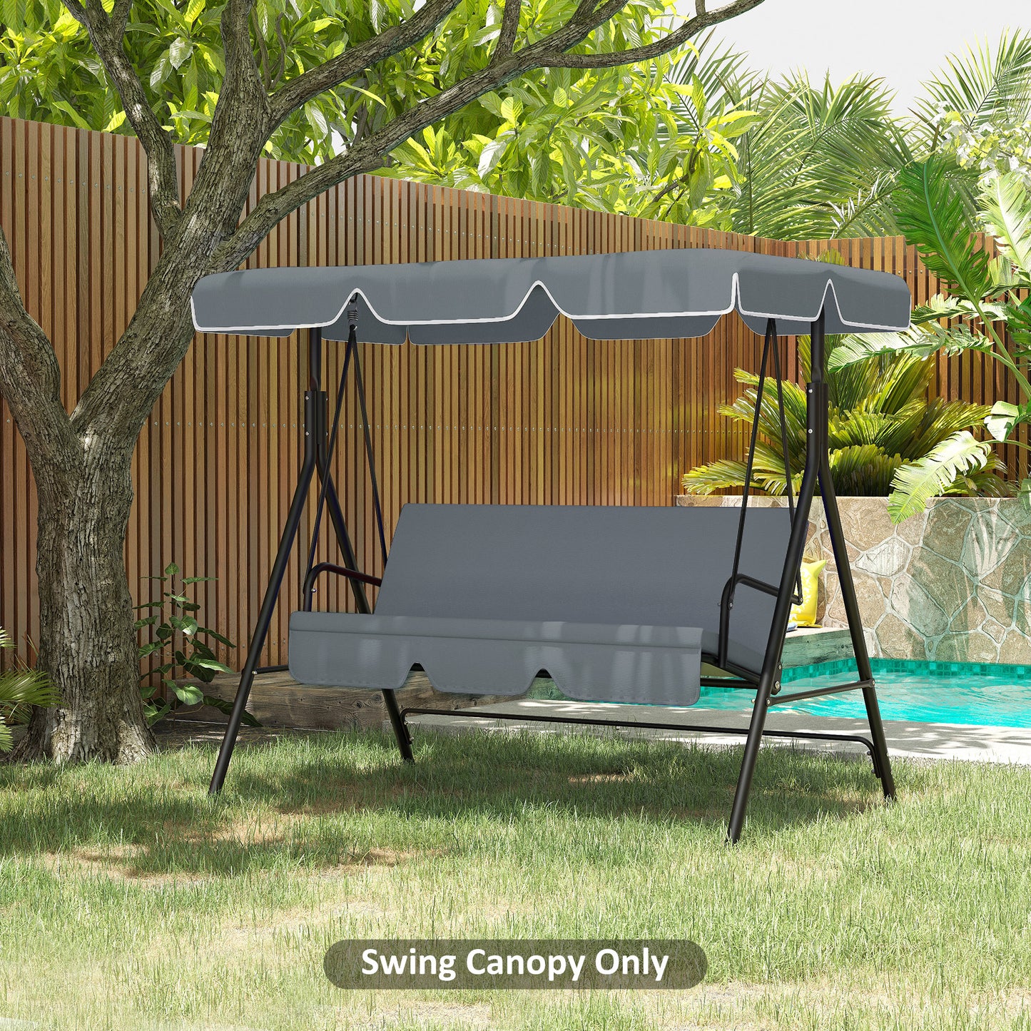 outsunny-garden-swing-canopy-replacement-2-seater-with-tubular-framework-swing-seat-replacement-cover-uv50-sun-shade-canopy-only-dark-grey