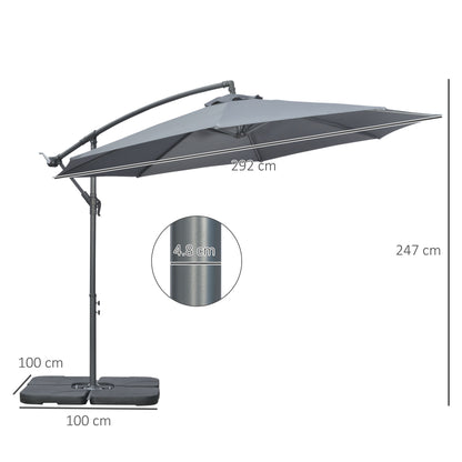 outsunny-3m-garden-parasol-sun-shade-banana-umbrella-cantilever-with-crank-handle-cross-base-dark-grey