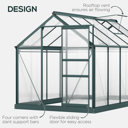 outsunny-aluminium-frame-greenhouse-large-walk-in-greenhouse-garden-plants-grow-galvanized-base-w-slide-door-10ft-x-6ft