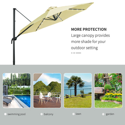 outsunny-3-meter-patio-offset-roma-parasol-garden-umbrella-cantilever-hanging-sun-shade-canopy-shelter-360-rotation-with-cross-base-beige