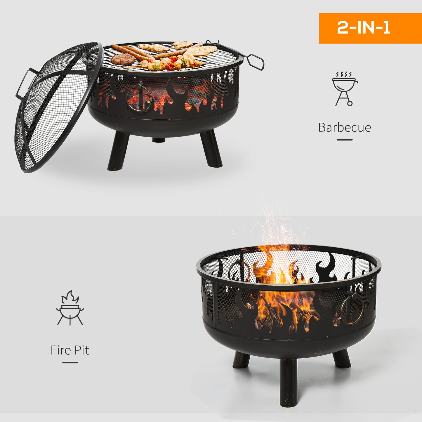 outsunny-2-in-1-outdoor-fire-pit-with-cooking-grate-steel-bbq-grill-bowl-heater-with-spark-screen-cover-fire-poker-for-backyard-bonfire-patio