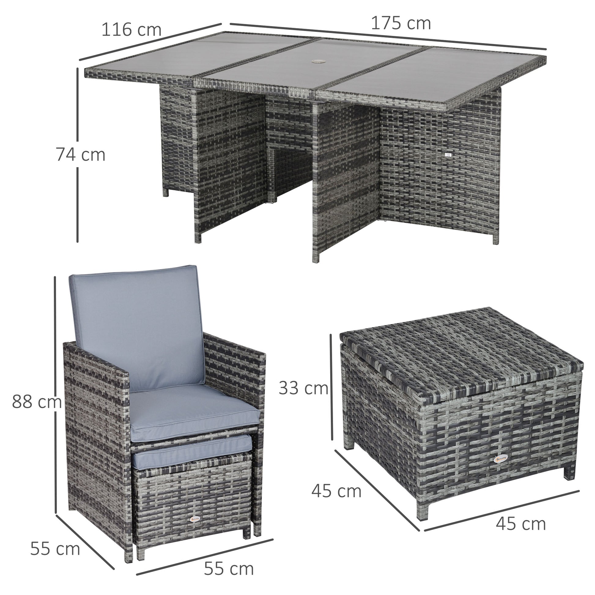 outsunny-outdoor-11pc-rattan-garden-furniture-patio-dining-set-10-seater-cube-sofa-weave-wicker-6-chairs-4-footrests-1-table-mixed-grey