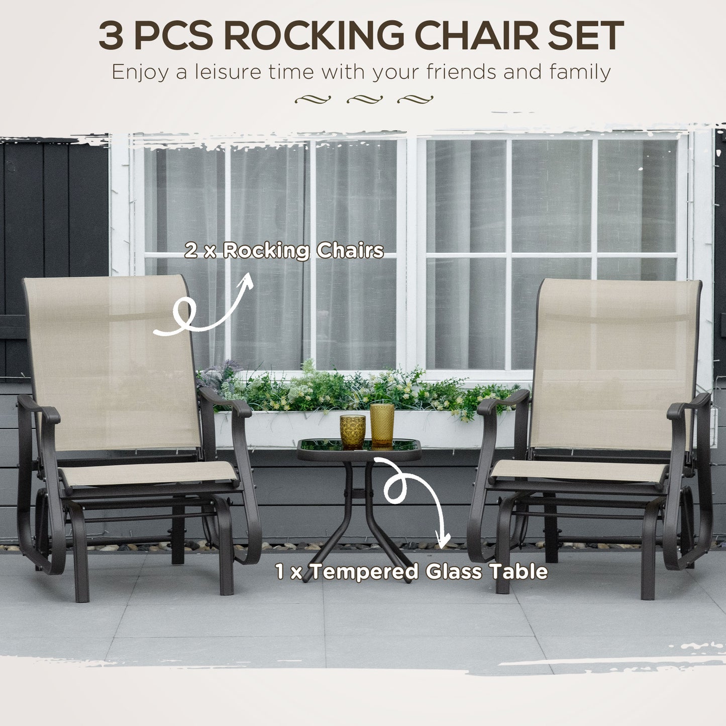 outsunny-set-of-3-gliding-chair-tea-table-set-outdoor-rocker-set-with-2-armchairs-tempered-glass-tabletop-khaki