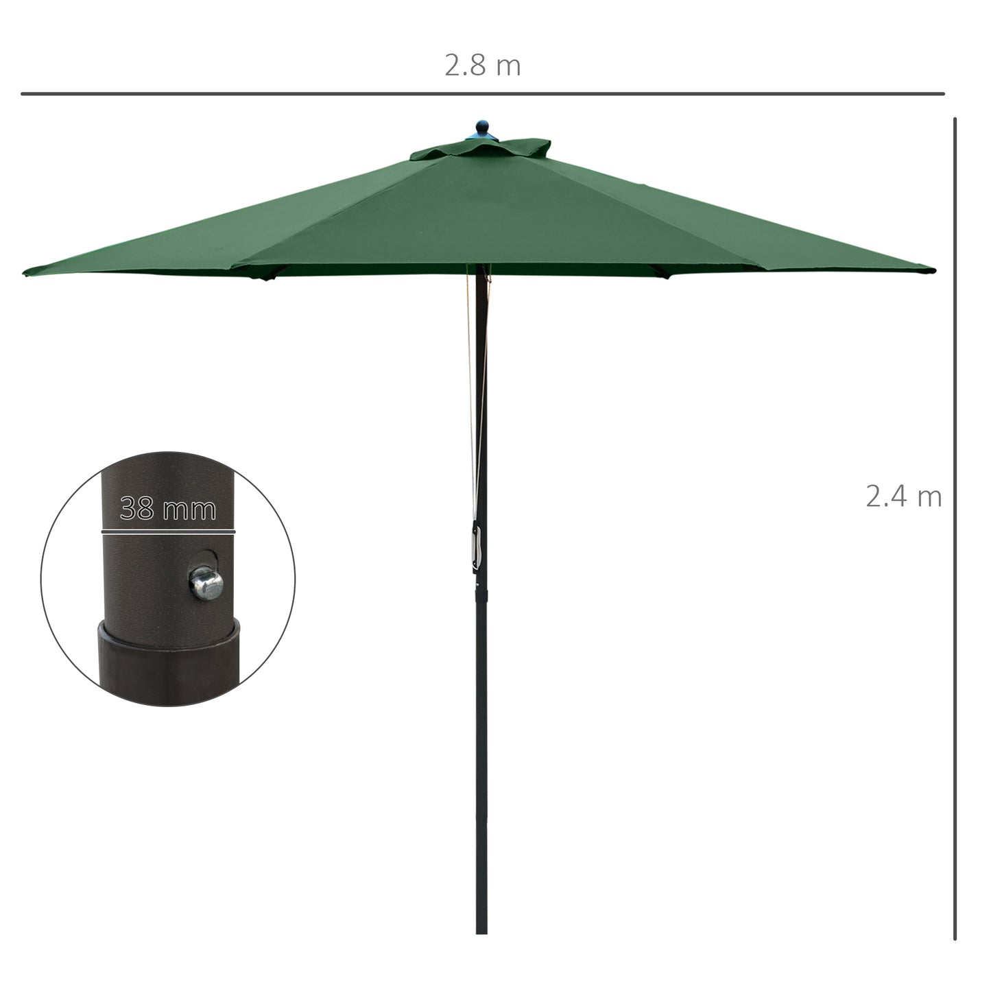 outsunny-2-8m-patio-parasols-umbrellas-outdoor-6-ribs-sunshade-canopy-manual-push-garden-backyard-furniture-green