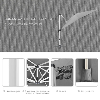 outsunny-3-x-3m-cantilever-parasol-square-garden-umbrella-with-cross-base-crank-handle-tilt-360-rotation-and-aluminium-frame-grey