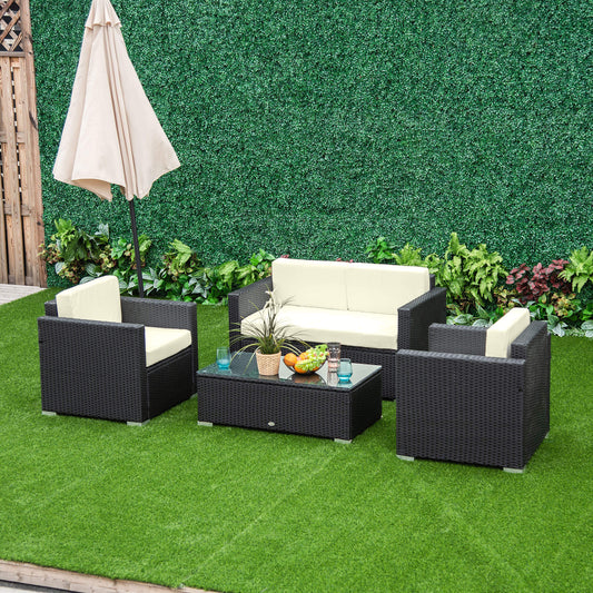 outsunny-4-seater-rattan-sofa-set-garden-rattan-furniture-wicker-steel-chair-seat-furniture-patio-rattan-garden-sofa-black