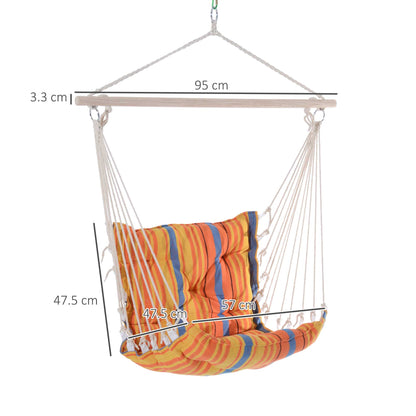 outsunny-hanging-hammock-chair-cotton-rope-cushioned-chair-garden-yard-patio-swing-seat-wooden-cotton-cloth-orange