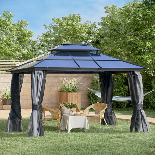 outsunny-3-6-x-3m-polycarbonate-hardtop-gazebo-canopy-with-double-tier-roof-and-aluminium-frame-garden-pavilion-with-mosquito-netting-and-curtains