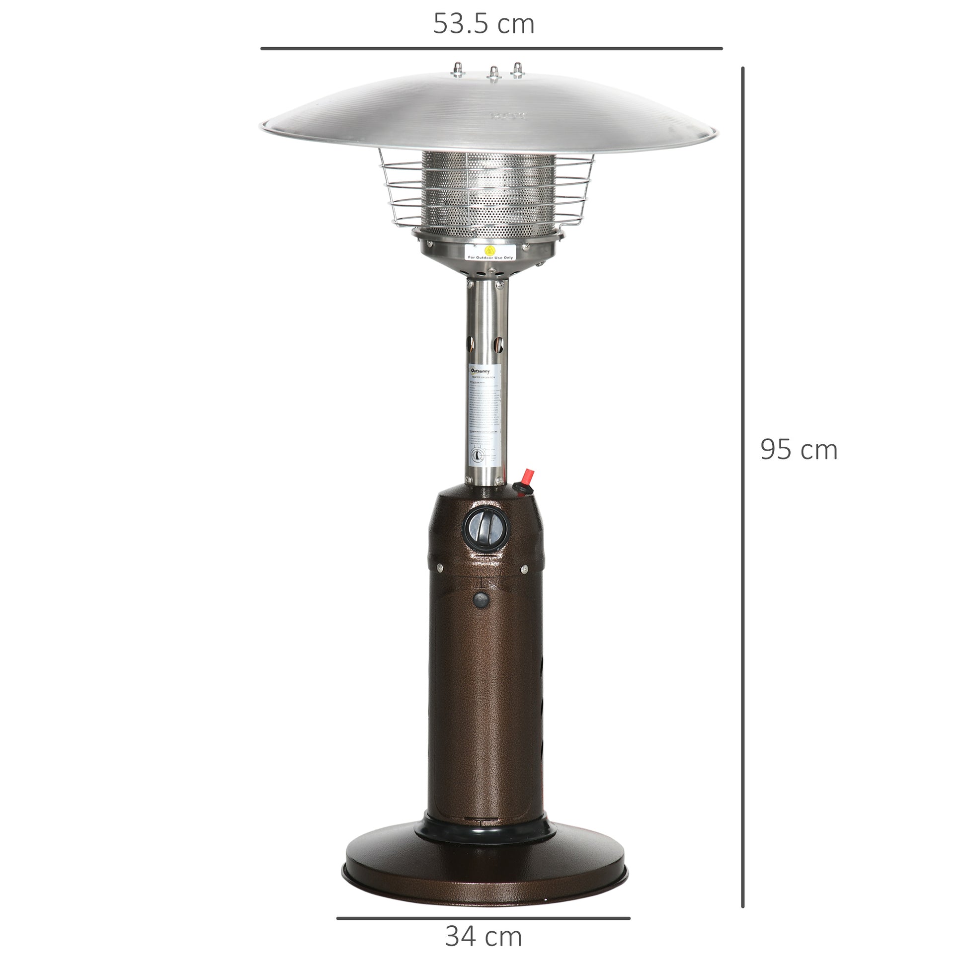 outsunny-gas-patio-heater-with-tip-over-protection-outdoor-heater-with-piezo-ignition-adjustable-heat-regulator-and-hose-for-garden-camping-brown