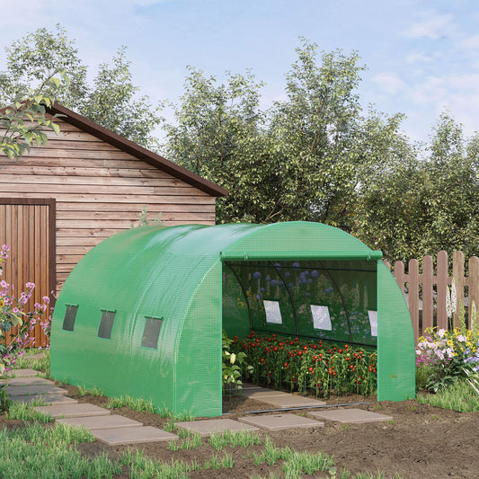 outsunny-walk-in-polytunnel-greenhouse-outdoor-garden-greenhouse-with-pe-cover-zippered-roll-up-door-and-6-windows-4-x-3-x-2-m-green