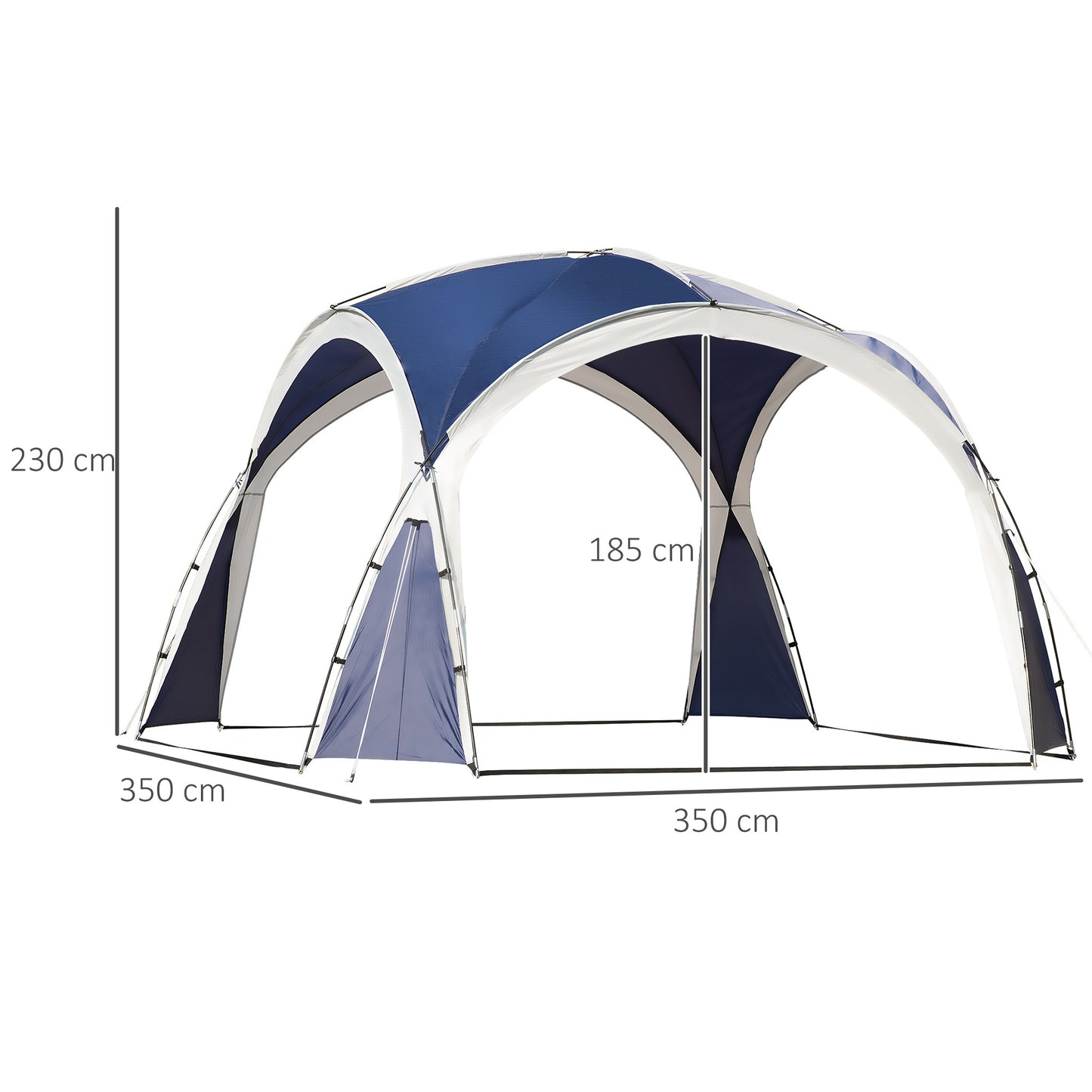 outsunny-3-5-x-3-5m-gazebo-outdoor-marquee-tent-garden-sun-shelter-patio-spire-arc-pavilion-camp-sun-shade-blue-and-grey