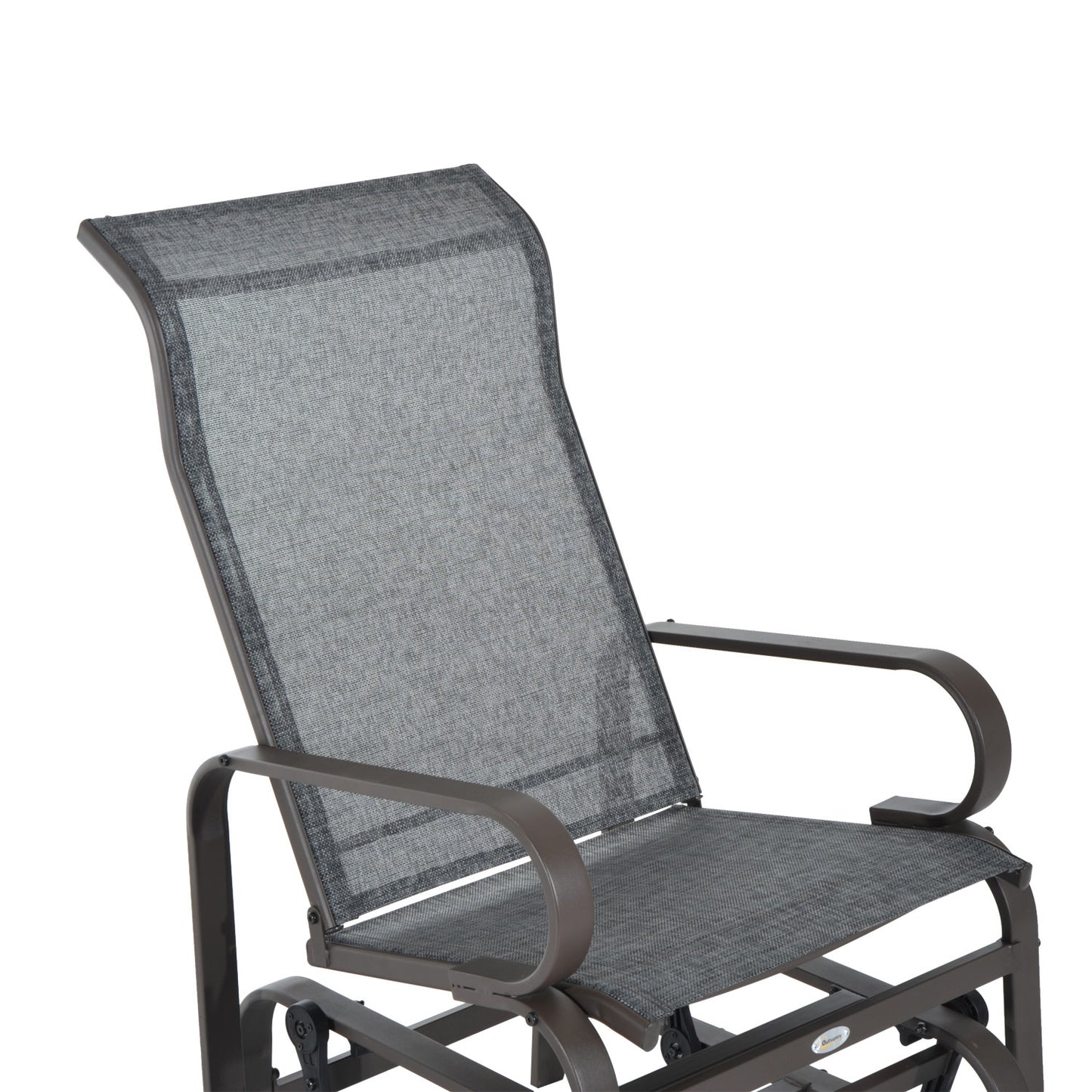 outsunny-outdoor-gliding-rocking-chair-with-sturdy-metal-frame-garden-comfortable-swing-chair-for-patio-backyard-and-poolside-grey