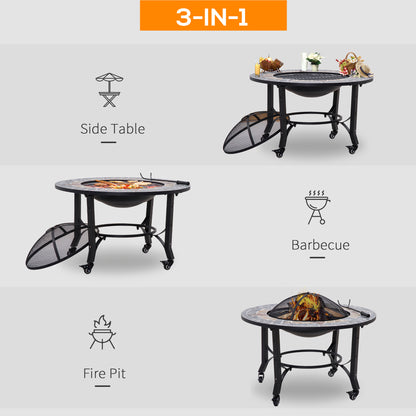 outsunny-2-in-1-outdoor-fire-pit-on-wheels-patio-heater-with-cooking-bbq-grill-firepit-bowl-with-screen-cover-fire-poker-for-backyard-bonfire