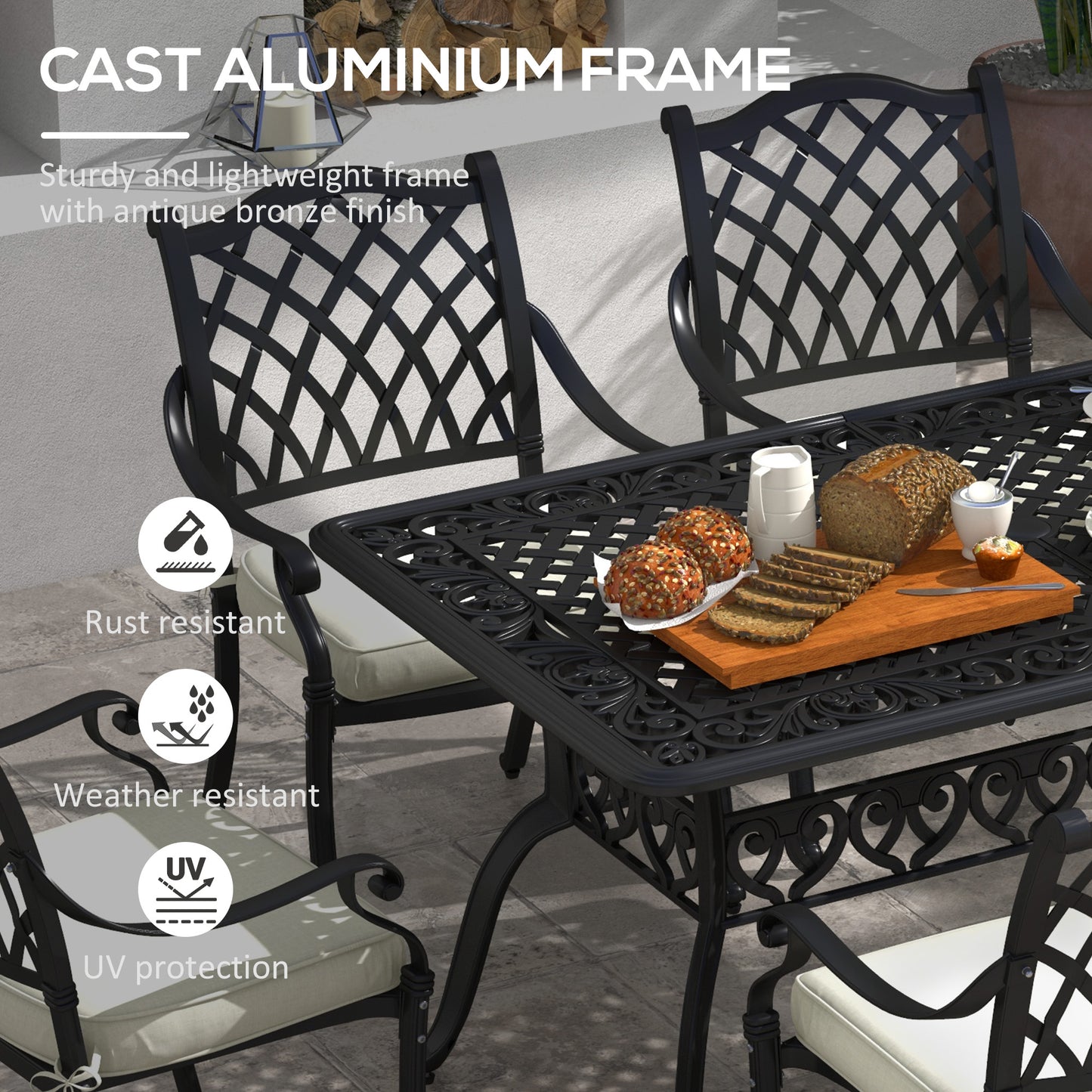 outsunny-7-pieces-aluminium-patio-dining-set-with-umbrella-hole-black