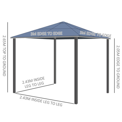 outsunny-3-x-3m-hardtop-gazebo-with-uv-resistant-polycarbonate-roof-aluminium-frame-garden-pavilion-with-mosquito-netting-and-curtains