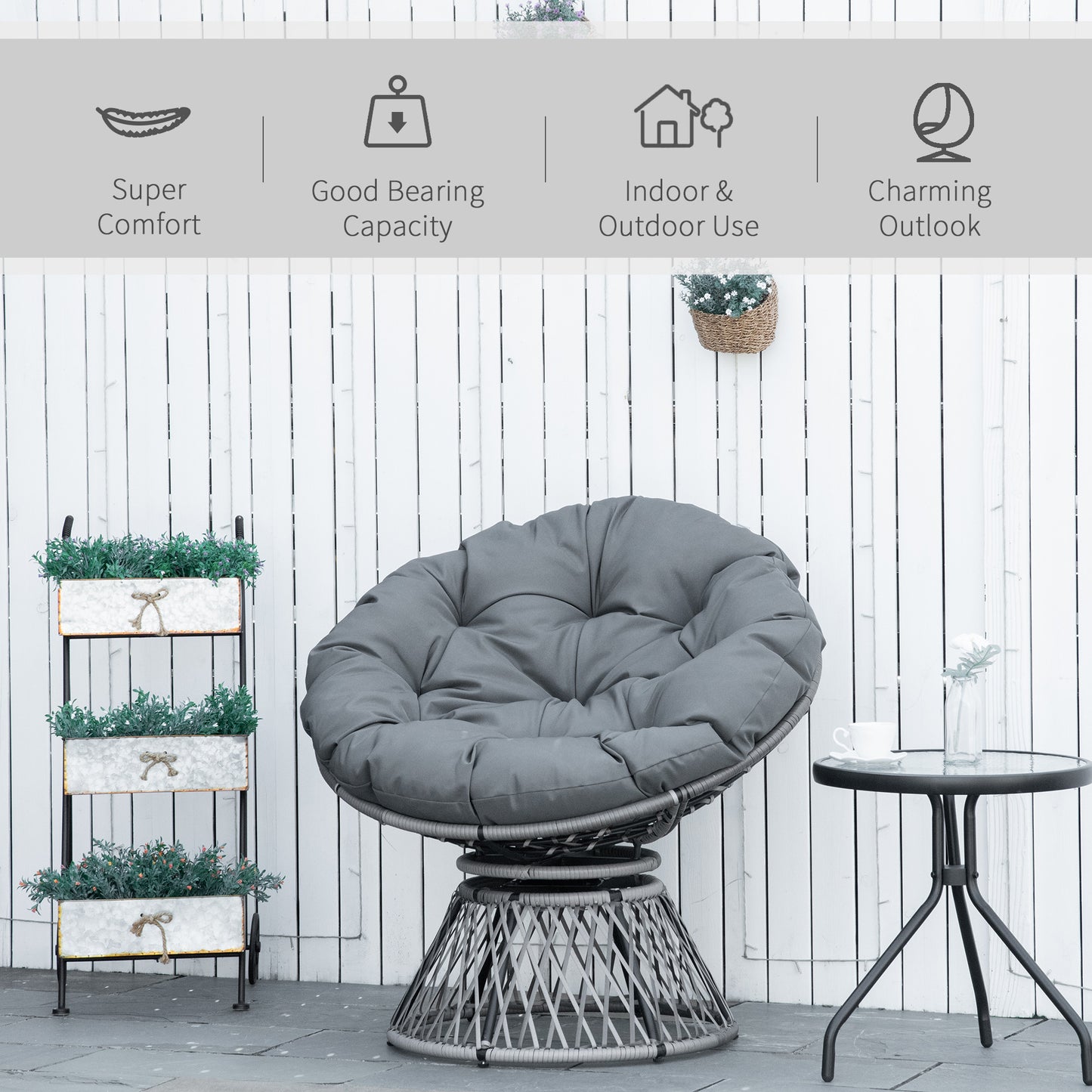 outsunny-360-swivel-rattan-papasan-moon-bowl-chair-round-lounge-garden-wicker-basket-seat-with-padded-cushion-oversized-for-outdoor-indoor-grey