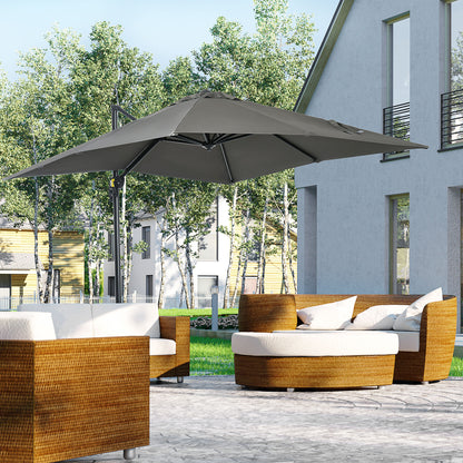 outsunny-2-5-x-2-5m-patio-offset-parasol-cantilever-umbrella-sun-shade-canopy-shelter-360-rotation-with-crank-handle-and-cross-base-grey