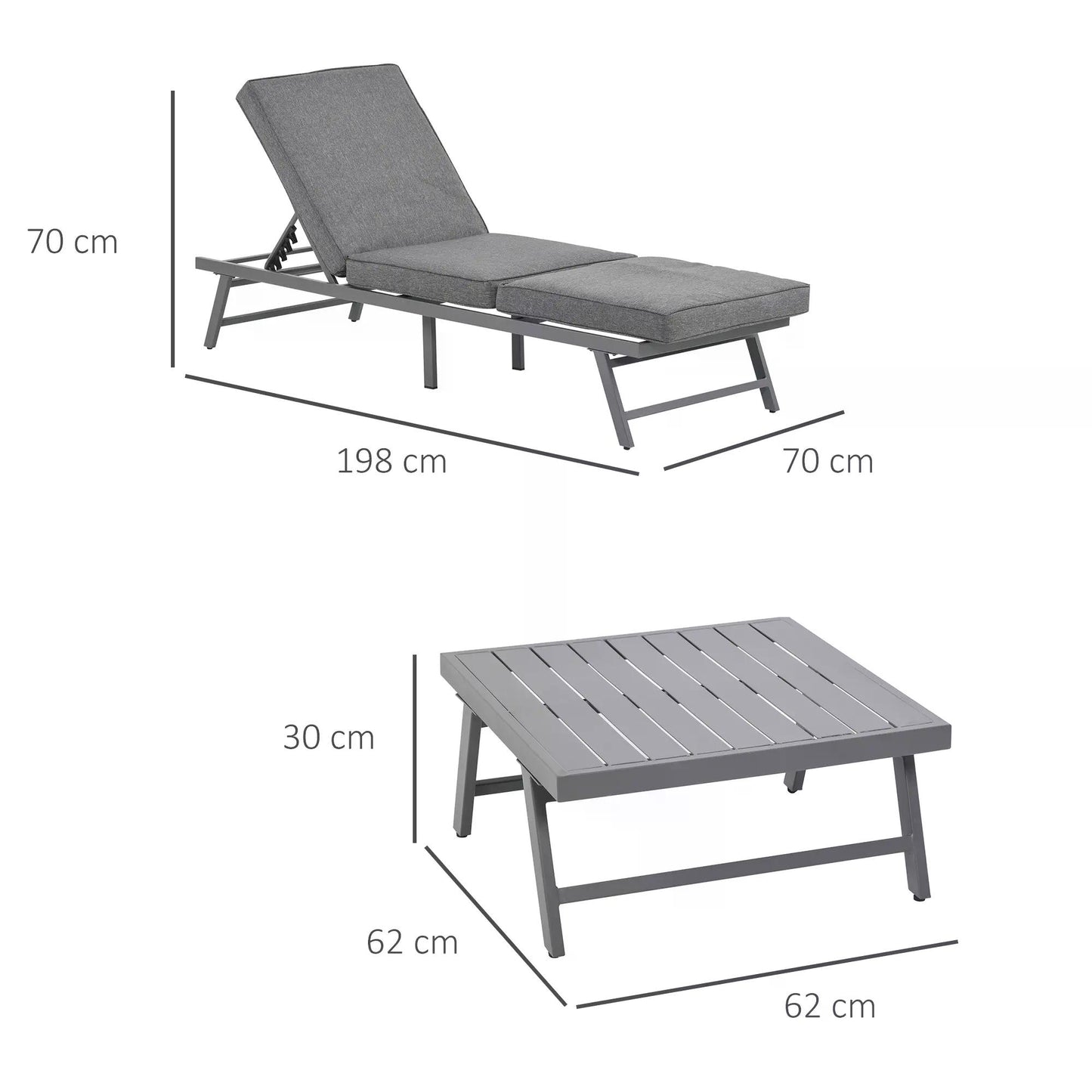 outsunny-3-pcs-garden-seating-set-w-convertible-sofa-lounge-table-padded-cushions-outdoor-patio-furniture-couch-grey