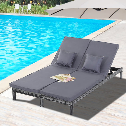 outsunny-2-seater-garden-double-rattan-sun-lounger-companion-reclining-recliner-wicker-weave-patio-outdoor-furniture-cushioned-grey