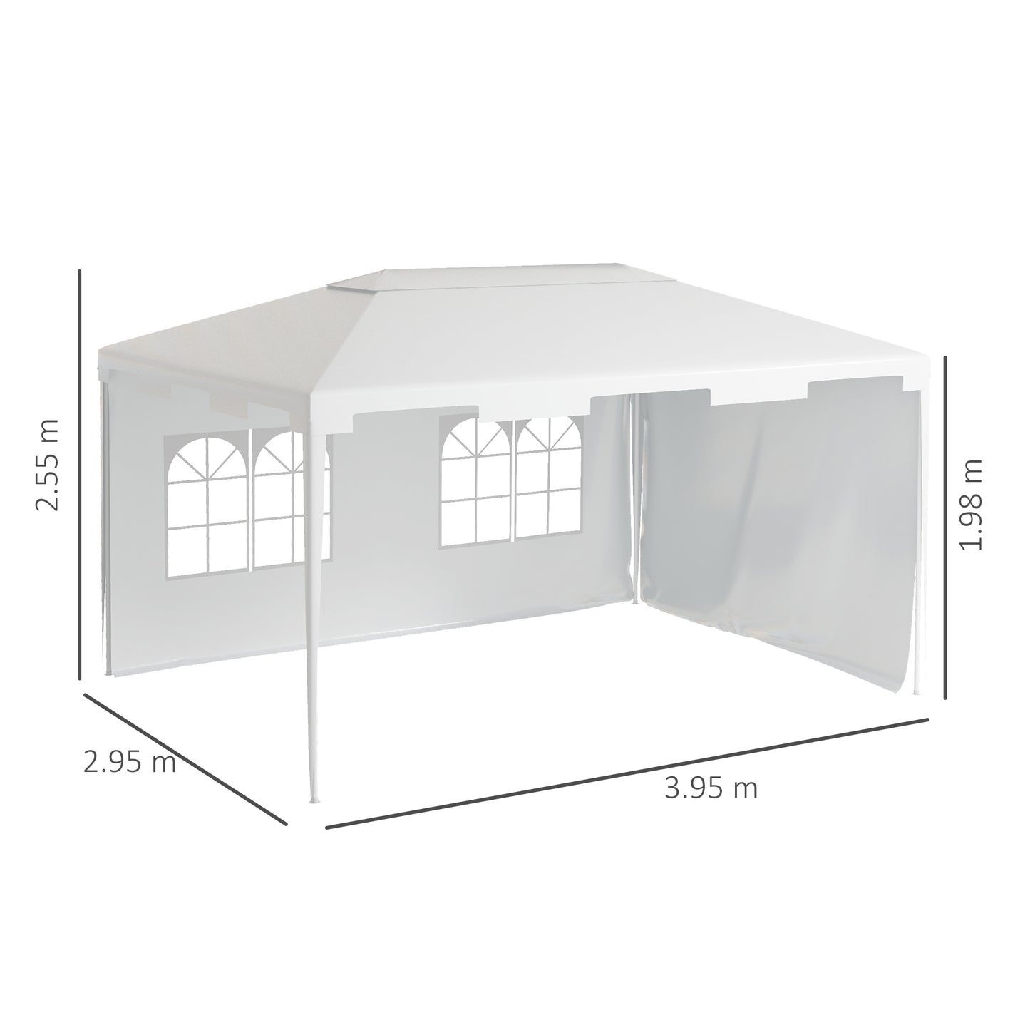 outsunny-3-x-4-m-garden-gazebo-shelter-marquee-party-tent-with-2-sidewalls-for-patio-yard-outdoor-white