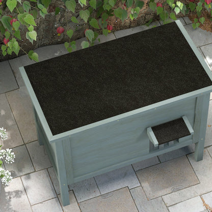 PawHut Feral Cat House Wooden Insulated with Removable Floor, Waterproof Openable Roof - Charcoal Grey