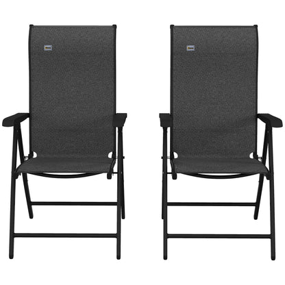 outsunny-set-of-2-outdoor-wicker-folding-chairs-patio-pe-rattan-dining-armrests-chair-set-with-7-levels-adjustable-backrest-for-outdoors-camping-grey