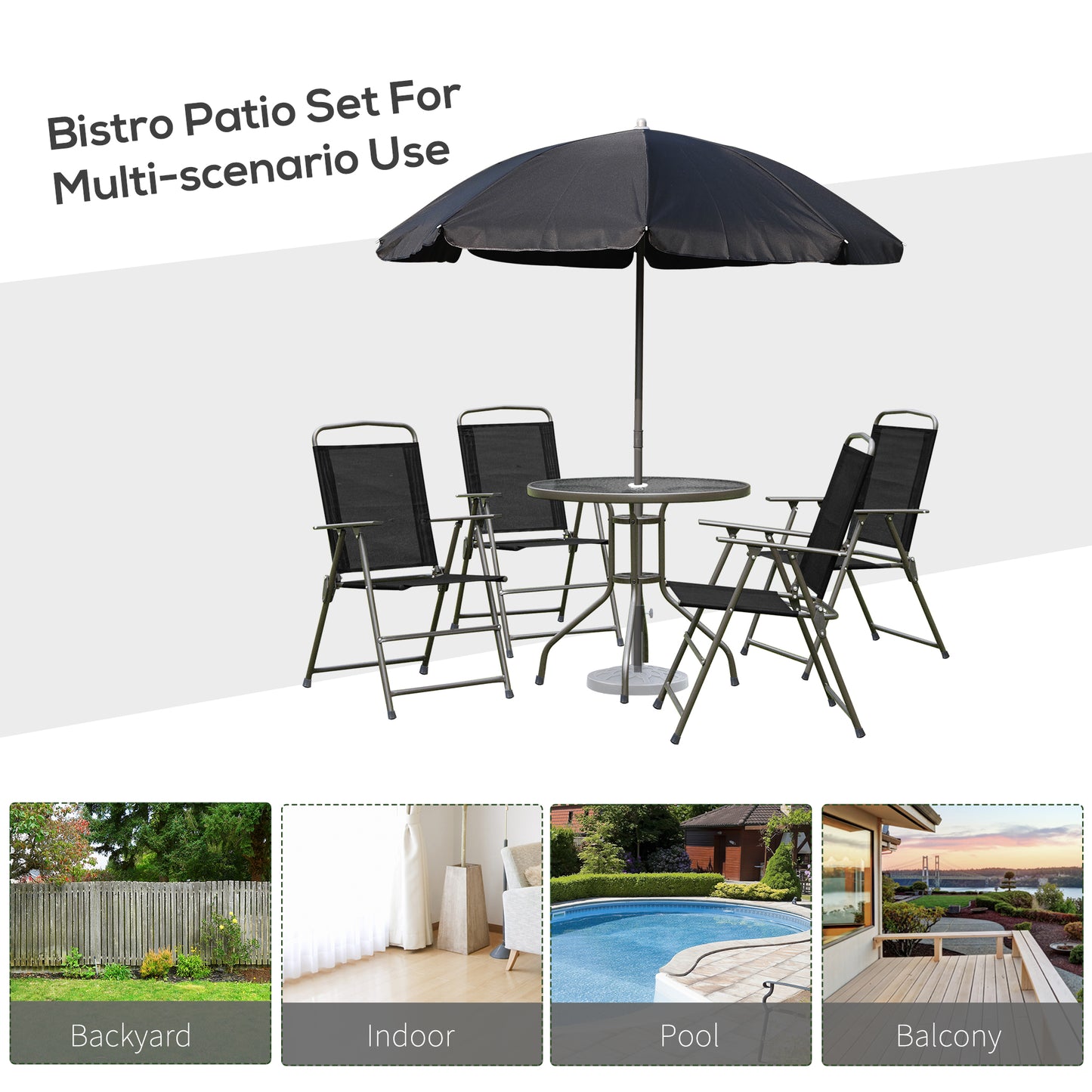 outsunny-6-pcs-garden-patio-furniture-set-bistro-set-texteline-folding-chairs-table-parasol-black