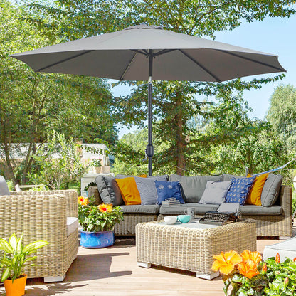 outsunny-3m-tilting-parasol-garden-umbrellas-outdoor-sun-shade-with-8-ribs-tilt-and-crank-handle-for-balcony-bench-garden-dark-grey