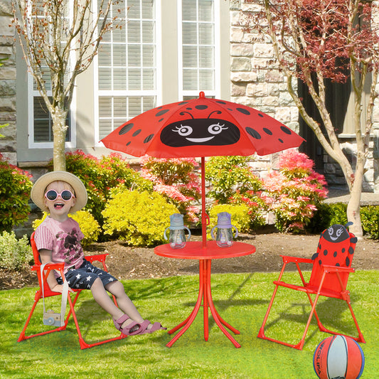 outsunny-kids-folding-picnic-table-and-chairs-set-ladybug-pattern-outdoor-w-parasol