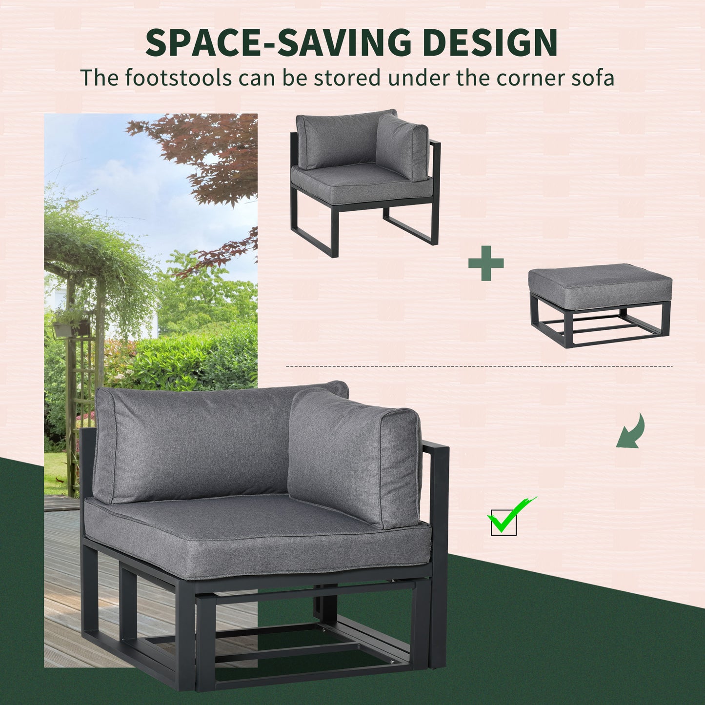 outsunny-garden-daybed-6-piece-outdoor-sectional-sofa-set-aluminum-patio-conversation-furniture-set-with-coffee-table-footstool-and-cushions-grey