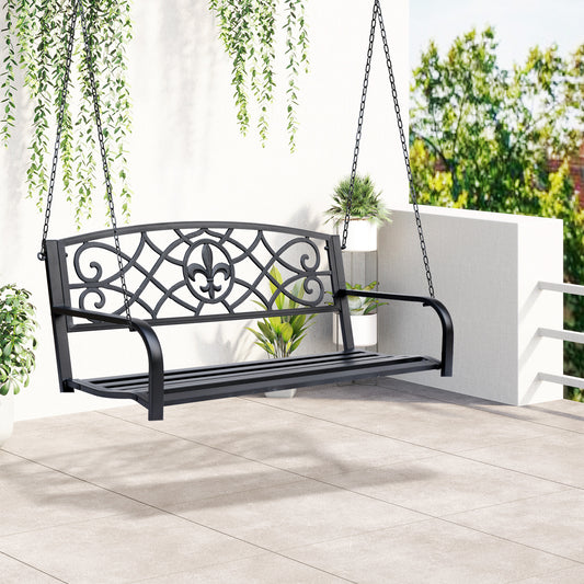 outsunny-outdoor-porch-swing-seat-bench-with-chains-for-the-yard-deck-backyard-black