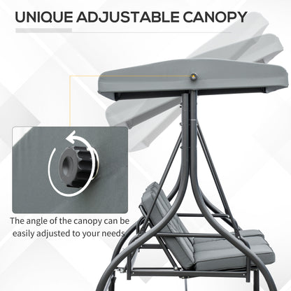 outsunny-3-seater-canopy-swing-chair-2-in-1-garden-swing-seat-bed-with-adjustable-canopy-and-metal-frame-dark-grey