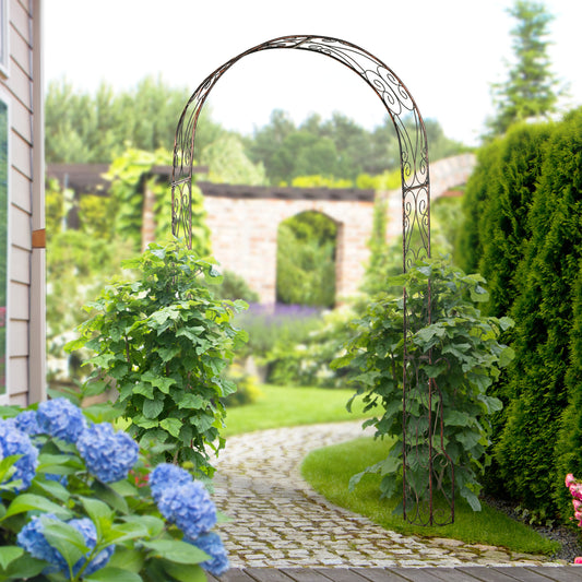 outsunny-metal-decorative-garden-rose-arch-arbour-trellis-for-climbing-plants-support-archway-wedding-gate-120l-x-30w-x-226h-cm