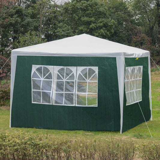 outsunny-3-meters-canopy-gazebo-marquee-replacement-exchangeable-side-panel-wall-panels-walls-green